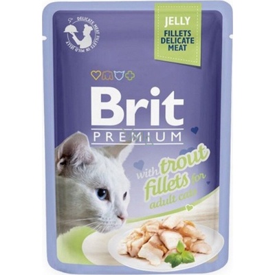 Brit Premium Cat Delicate Trout Fillets in Jelly пауч за котки филенца пъстърва в желе 85gr