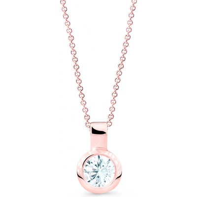 Cutie Jewellery Minimalistický přívěsek z růžového zlata Z8005 40 10 X 4