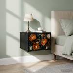 vidaXL Стенен шкаф за нощно шкафче LOCHEM Черен дъб 36 x 33 x 25 см (8007435)