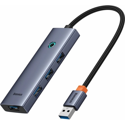 Rozbočovač 4v1 Baseus UltraJoy USB-C na USB 3.0 (vesmírně šedý)