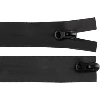 Zip voděodolný No 5 délka 90 cm spirálový matný 2 jezdce / dvoucestný Varianta: černá, Balení: 1 ks 59253/152046/273756