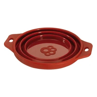 Ferplast PA 1087 Travel Bowl - сгъваща се силиконова купа за храна или вода за котки и кучета 14 x 6, 5 см - 500 мл