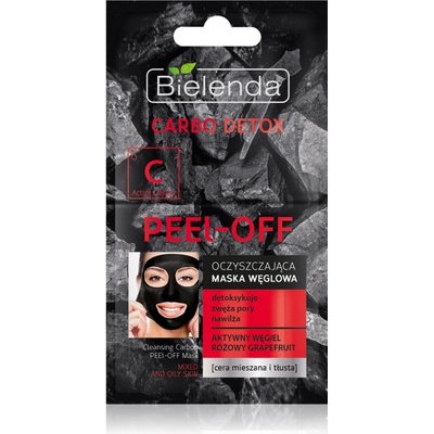 Bielenda Carbo Detox Active Carbon отлепяща се маска за лице с активен въглен за смесена и мазна кожа 2 x 6 гр