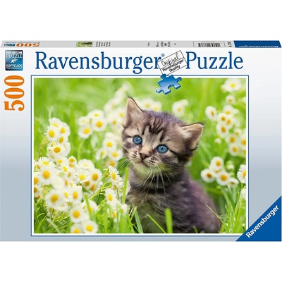 Ravensburger Пъзел Ravensburger от 500 части - Коте на поляната (17378)