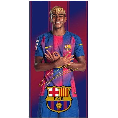 Phi International rýchloschnúca osuška z mikrovlákna FC Barcelona motív Lamine Yamal 70 x 140 cm