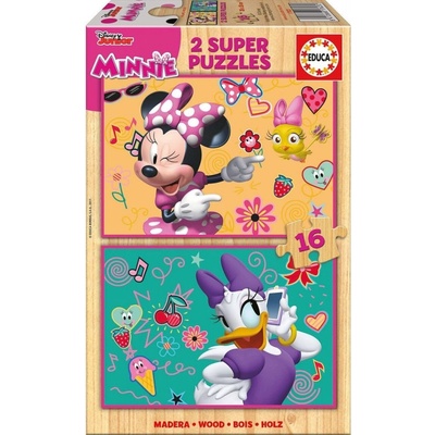 Educa Dřevěné Minnie a Daisy 2x16 dílků