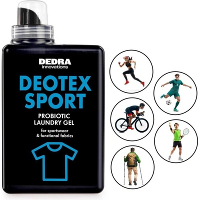 DEOTEX SPORT Probiotický prací gel na sportovní a funkční oblečení proti zápachu hloubkově čistí & chrání vlákna 30 praní