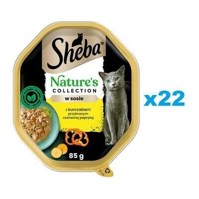Sheba Nature’s Collection adult cat kousky s kuřecím masem v omáčce 22 x 85 g