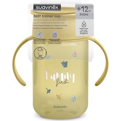 Suavinex 360° hrnček na učenie Bear žltá 340ml