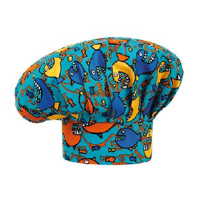 Цветна шапка за готвачи с принт акули Hat Shark от ЕгоШеф (7000 151A)