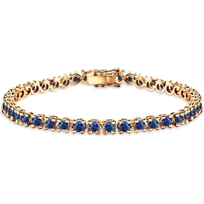 SAVICKI Тенис гривна Luminy 4, 5 мм: злато, сини сапфири