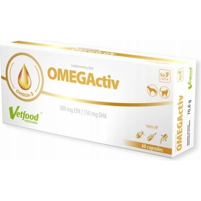 Vetfood Omega Activ doplňky stravy a kočky 60 ks