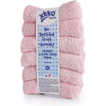 KIKKO BIO bavlnené froté obrúsky Organic 21x21 5 ks Biele