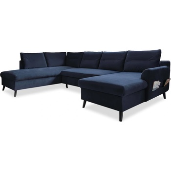 Miuform Тъмносиньо кадифе, U-образен разтегателен диван, ляв ъгъл Stylish Stan - Miuform (Stylish Stan HAEECL-2Q-LCBKR OTT22)
