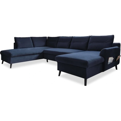 Miuform Тъмносиньо кадифе, U-образен разтегателен диван, ляв ъгъл Stylish Stan - Miuform (Stylish Stan HAEECL-2Q-LCBKR OTT22)