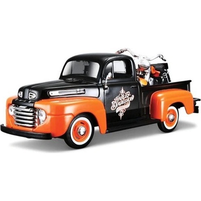 Harley Davidson Maisto 1948 Ford F 1 Pick up 1958 FLH Duo Glide 1:24