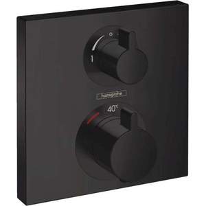 Hansgrohe Ecostat Square - Термостатен смесител за вграждане за 2 консуматора, черен мат 15714670 (15714670)