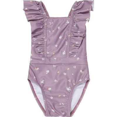 Little Dutch Цял бански с UV 50+ защита Little Dutch Mauve Blossom - С къдрички, 62-68 cm, 2-6 м (CL44473317)