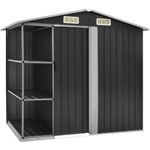 HABA Дворна барака с рафт антрацит 205x130x183 см желязо (V47106)
