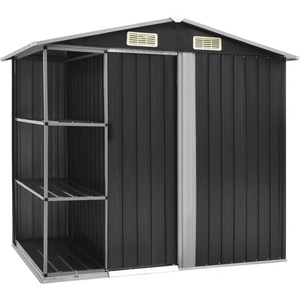 HABA Дворна барака с рафт антрацит 205x130x183 см желязо (V47106)