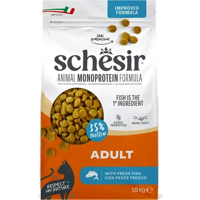 Schesir Cat Adult Animal Monoprotein Formula Čerstvé morské ryby 1,5 kg