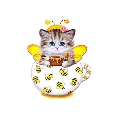 Milena Style Коте пчеличка - диамантен гоблен