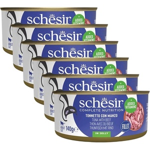 Schesir Счесир кот тон филе с говеждо в желе 6 x 140 г