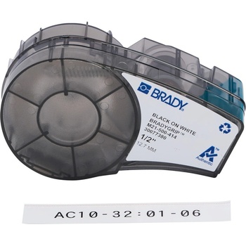 Brady M21-500-414 / 151515, 12.70 mm x 3.048 m, Polyester, черно копиране / бял фон (151515)