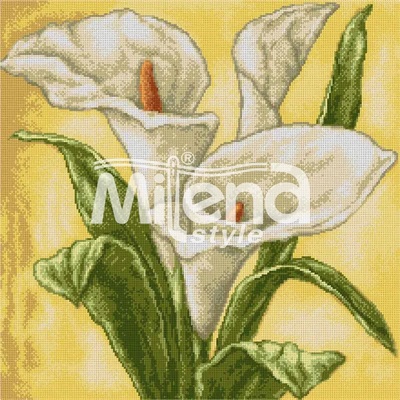 Milena Style Нежни калии - гоблен със схема конци Ariadna 1: 1