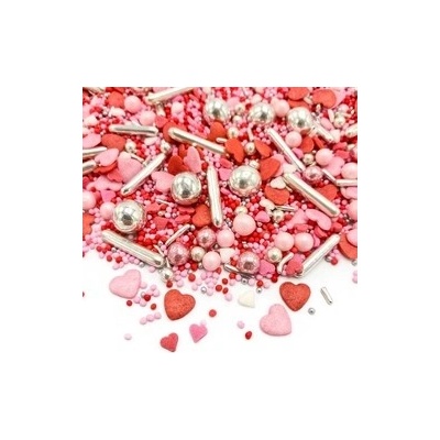 Cukrová dekorace - Be Mine (červený mix) / 500 g