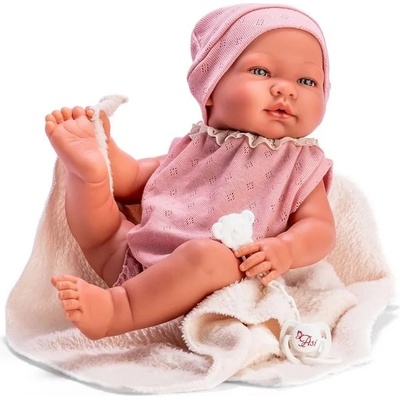 Asi Dolls Кукла-бебе Asi Dolls - Мария, с розово боди и бежово одеало, 43 cm (367010)