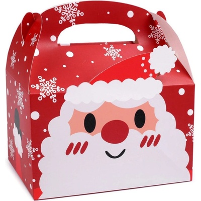 Krabička vánoční s ouškem - 16 x 17 x 9,5 cm - Santa