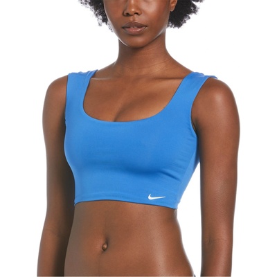 Nike Къса блуза Nike Essentials Swim Crop Top - Pacific Blue