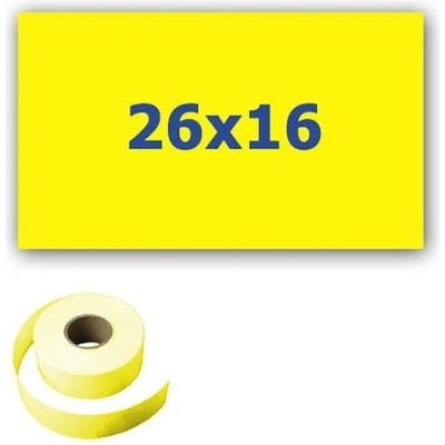 Cenové etikety do kleští, obdélníkové, 26mm x 16mm, 700ks, signální žluté