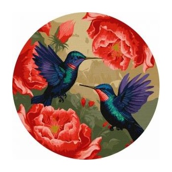 Ideyka Painting by numbers - Colorful hummingbirds d39cm