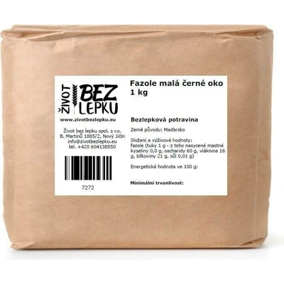 Život bez lepku Fazole malá černé oko 1 kg