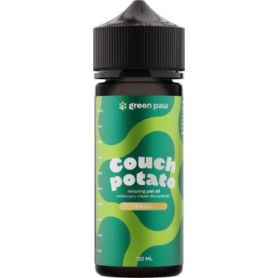 Cosma Cannabis Green Paw Couch Potato 120 мл - CBD масло на базата на сьомгово масло с 10% добавено масло от крил