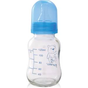 Baby Care Стъклено шише Lorelli - 120 ml, Синьо (10200610002)
