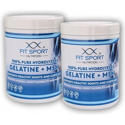 FitSport Nutrition 100% Pure Hydrolyzed Gelatine + MSM 500 kapslí