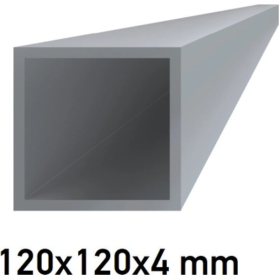 Hliníkový jekl čtvercový 120x120x4 mm 6 m (AL-120x120x4-6)