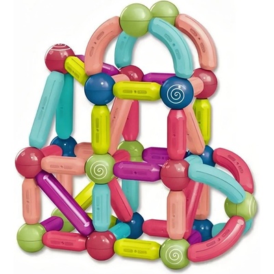 Bavytoy Magnetická stavebnice Tyčinky 64 ks