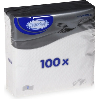 Gastro 70500 servítky 1V biele 100ks 33x33cm