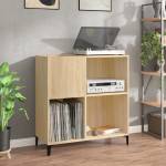 vidaXL Шкаф за винилови плочи сонома дъб 84, 5x38x89 см инженерно дърво (832000)