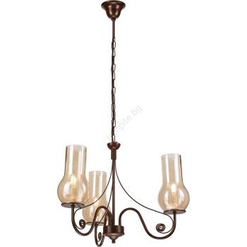 Brilagi - LED Пендел COTTAGE 3xE14/40W/230V кафяв (BG1510A)