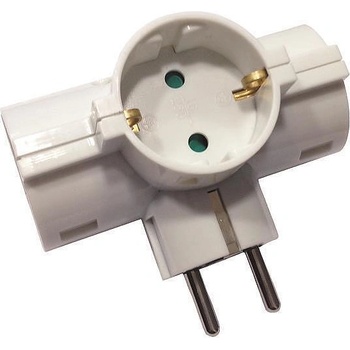 EUROLAMP АДАПТОР schuko С 3 ГНЕЗДА, ХОРИЗОНТАЛЕН, ДЕТСКА ЗАЩИТА