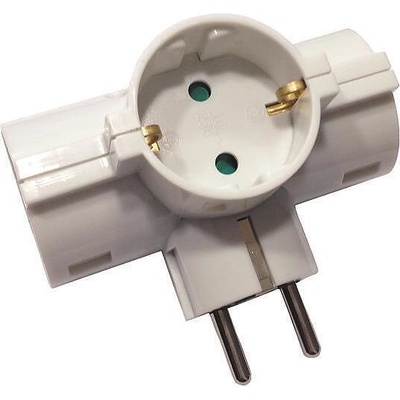 EUROLAMP АДАПТОР schuko С 3 ГНЕЗДА, ХОРИЗОНТАЛЕН, ДЕТСКА ЗАЩИТА