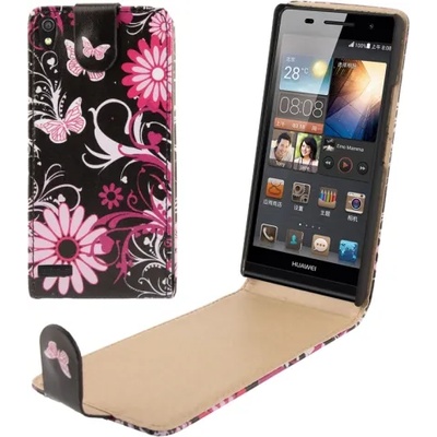 Huawei Ascend P6 Flora V6 Flip Калъф + Скрийн Протектор