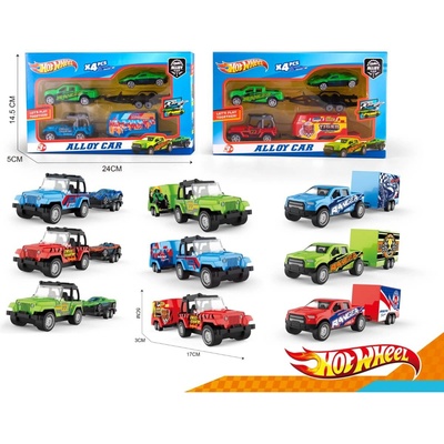 Armtoys 3 МЕТАЛНИ КОЛИЧКИ С РЕМАРКЕ В КУТИЯ