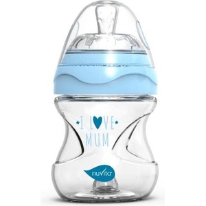 Nuvita Бутилка 140ml, Glass/Blue GB (NUV086011)
