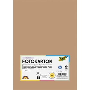 FOLIA Декоративен картон, 2 страници, A4, 300 g, 50 листа, FOLIA, светлокафяв 614/50 72 (614/50 72)
